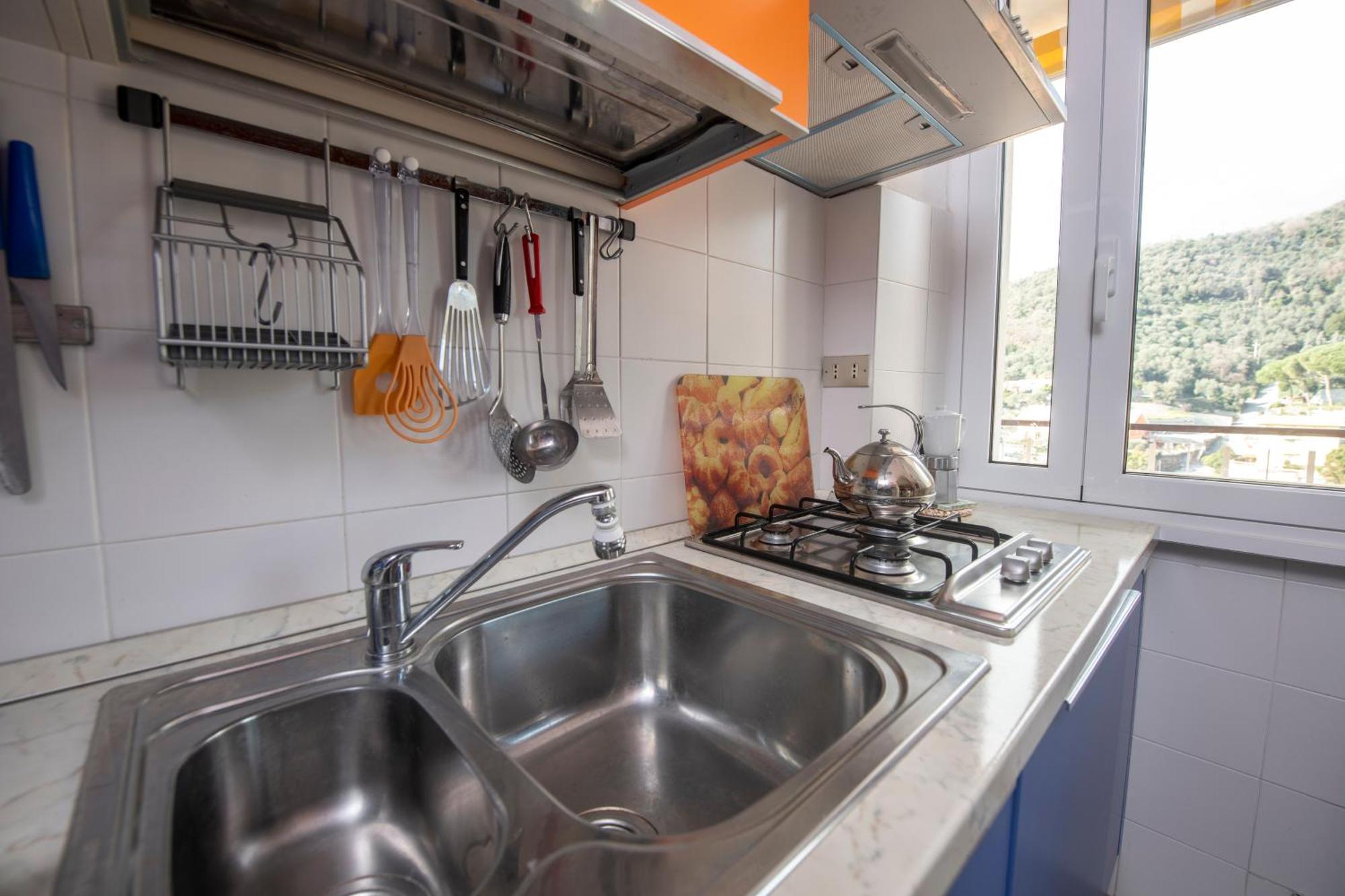 Appartement 239 - Casa Del Sole Vista Mare Moneglia - 5Minuti A Piedi Dal Mare - Parcheggio Privato Extérieur photo