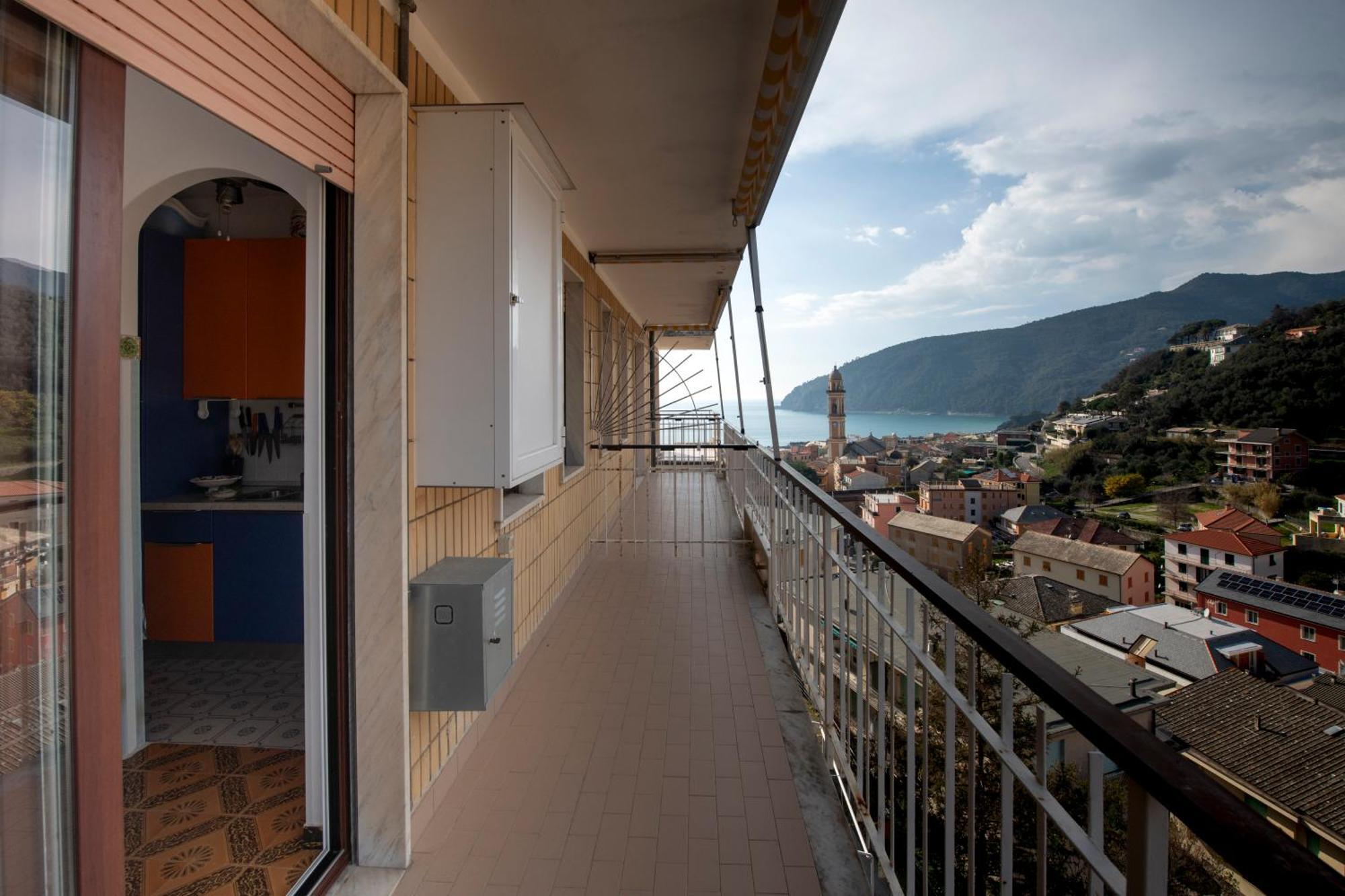 Appartement 239 - Casa Del Sole Vista Mare Moneglia - 5Minuti A Piedi Dal Mare - Parcheggio Privato Extérieur photo